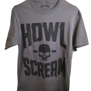 (M109) Howl-O-Scream Dark Grey Short Sleeve T-shirt Size Small